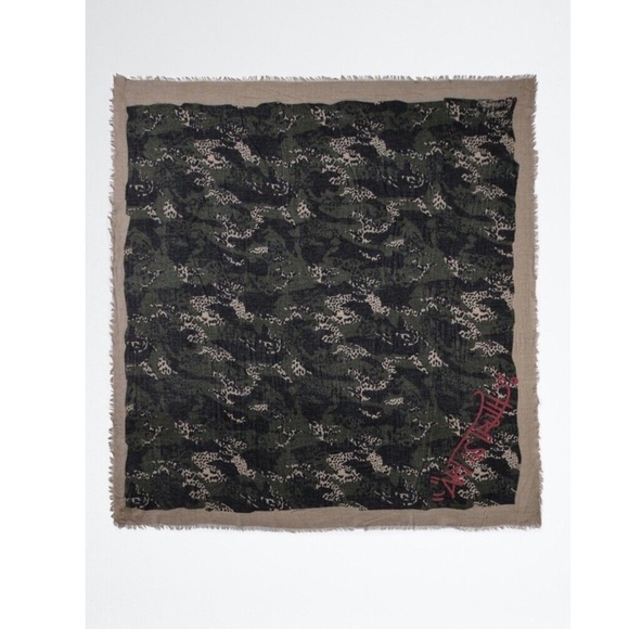 Zadig Voltaire delta camou Leo Scarf - Picture 3 of 5